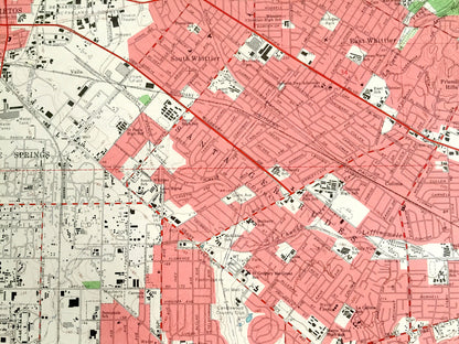Antique Whittier, California 1965 US Geological Survey Topographic Map – Montebello, Pico Rivera, Mirada, Norwalk, Los Angeles County, CA