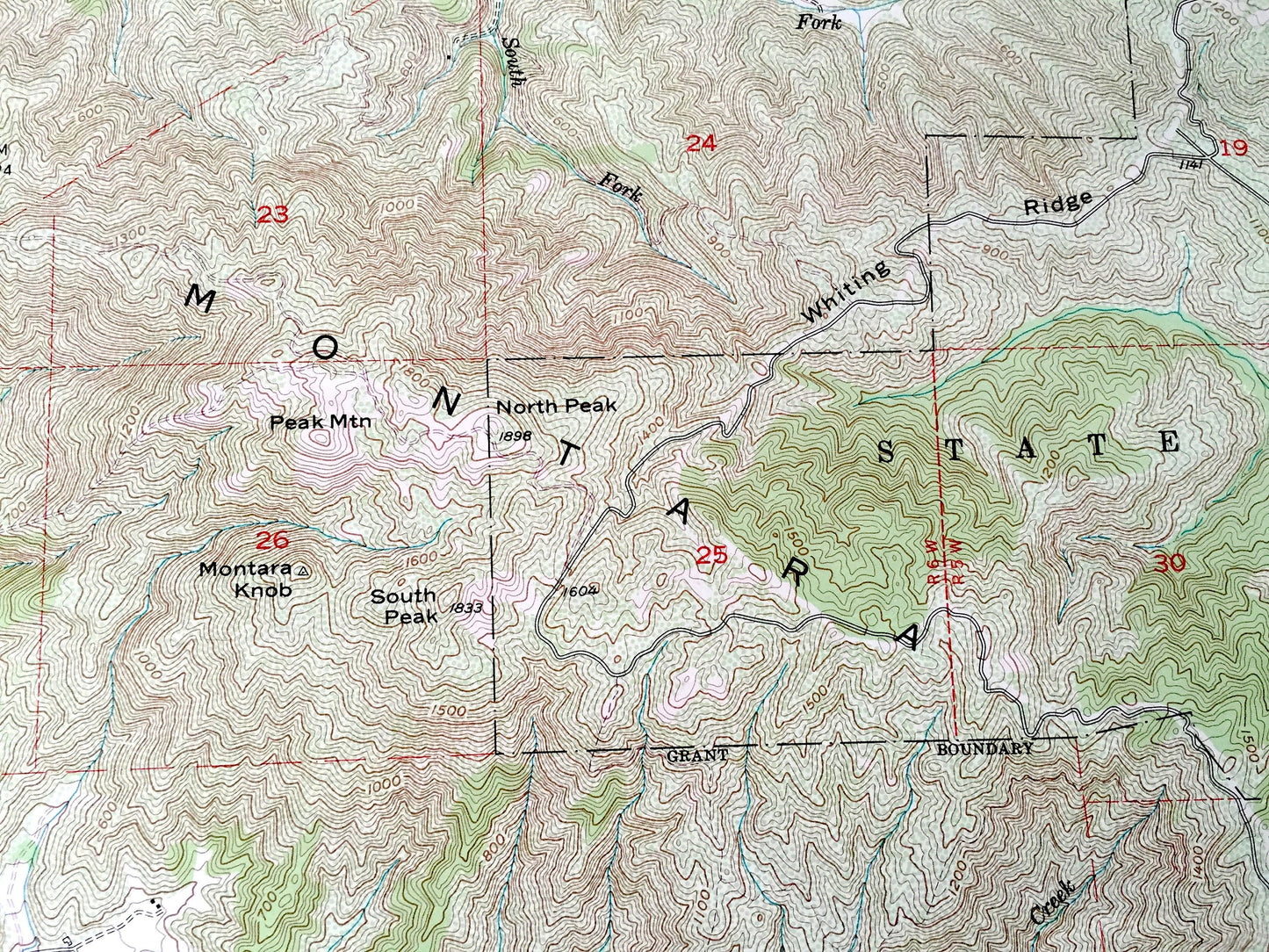 Antique Montara Mountain, California 1956 US Geological Survey Topographic Map – Buri Buri, San Mateo, Pedro, San Francisco, El Granada, CA