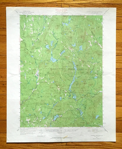 Antique Lovewell Mountain, New Hampshire 1957 US Geological Survey Topographic Map – Washington, Stoddard, Marlow, Lempster, Windsor, NH