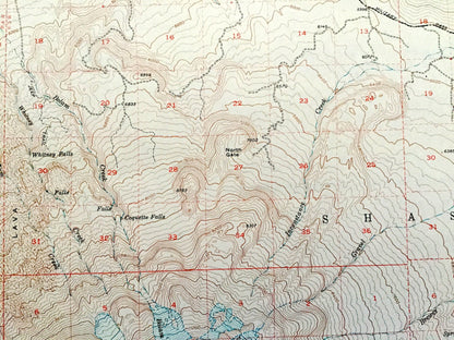 Antique Mount Shasta, California 1954 US Geological Survey Topographic Map – Siskiyou County, Klamath National Forest, McCloud, Ski Park, CA