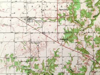 Antique Effingham, Illinois 1950 US Geological Survey Topographic Map – Shelby County, Altamont, Shumway, Lake Sara, Funkhouser, Sigel, IL