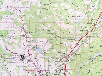 Antique Auburn, California 1954 US Geological Survey Topographic Map – Rocklin, Loomis, Penryn, Newcastle, Placer, El Dorado County, CA