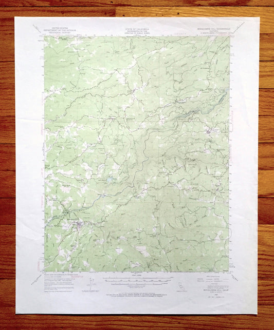 Antique Mokelumne Hill, California 1948 US Geological Survey Topographic Map – Amador, Calaveras County, West Point, Pioneer, Volcano, CA