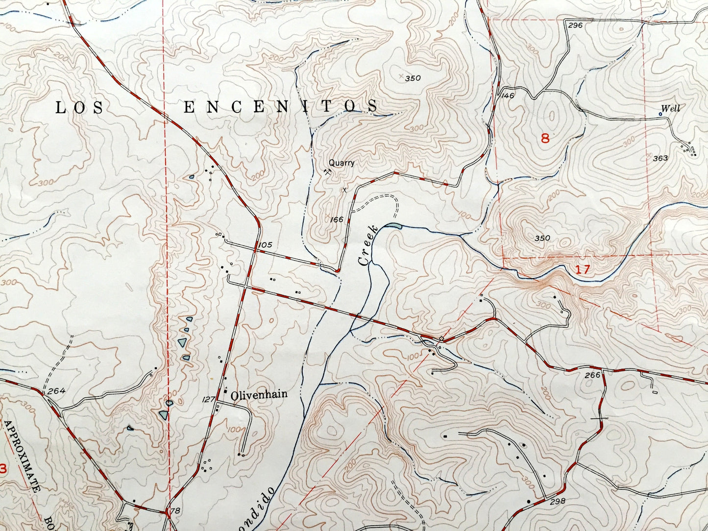 Antique Rancho Santa Fe, California 1949 US Geological Survey Topographic Map – San Diego County, San Dieguito, Los Encenitos, Harmony Grove