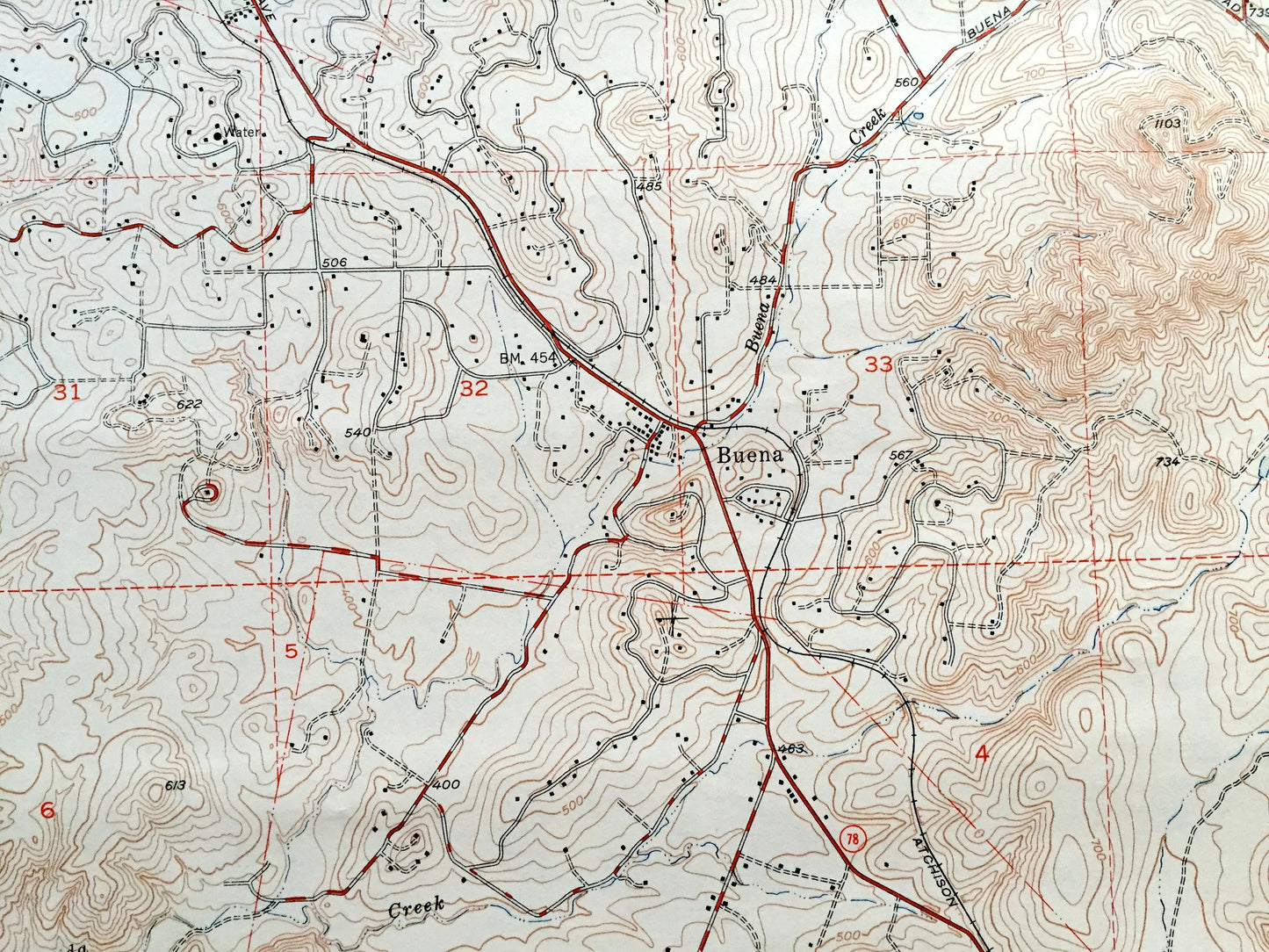 Antique San Marcos, California 1949 US Geological Survey Topographic Map – San Diego County, Carlsbad, Vista, Buena, Escondido, Oceanside CA