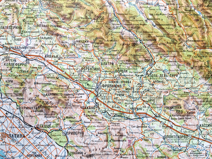 Antique SOVIET Rome, Italy 1972 Russian Army Survey Map – Naples, Palermo, Sorrento, Amalfi Coast, Pompei, Lazio, Campania, Latina, Anzio