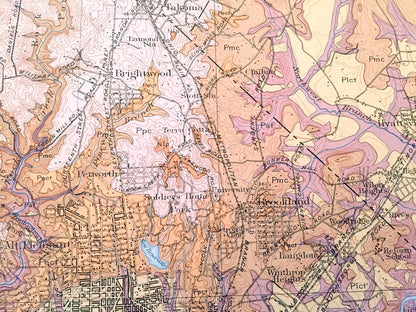 Antique Washington, DC 1901 US Geological Survey Topographic Map – Capitol Hill, Georgetown, Alexandria, Bethesda, Rock Creek Park, MD