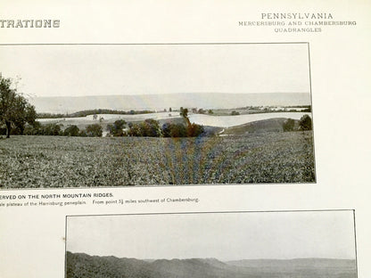 Antique Mercersburg-Chambersburg, Pennsylvania 1909 US Geological Survey Topographic Photographs – Fulton, Franklin County, Schooley Plain