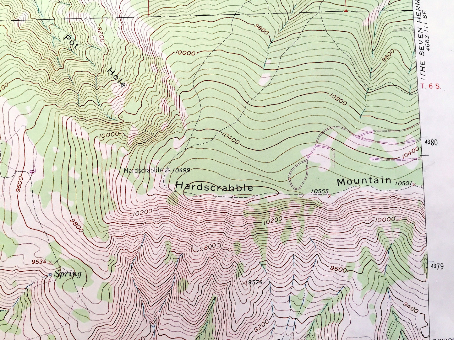 Antique Suicide Mountain, Colorado 1962 US Geological Survey Topographic Map – White River National Forest, Eagle County, Rockies, CO