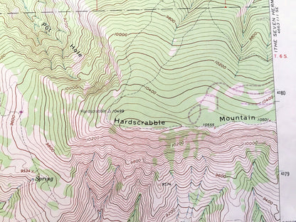 Antique Suicide Mountain, Colorado 1962 US Geological Survey Topographic Map – White River National Forest, Eagle County, Rockies, CO