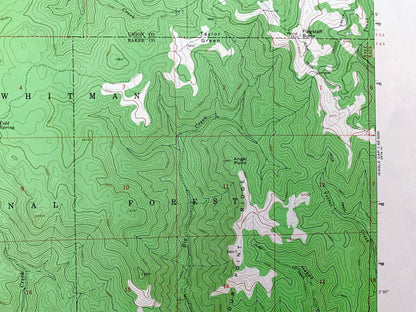 Antique Flagstaff Butte, Oregon 1965 US Geological Survey Topographic Map – Union, Baker County, Whitman National Forest, Pawnee Gulch, OR