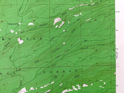 Antique Fivemile Butte, Oregon 1962 US Geological Survey Topographic Map – Hood River, Wasco County, Mt Hood National Forest, OR