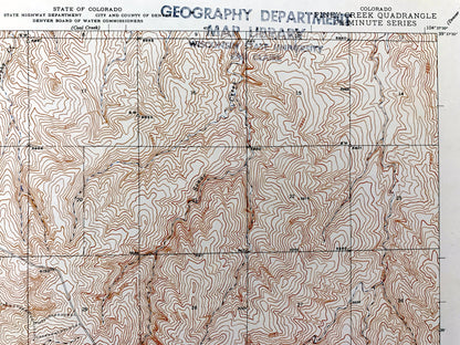 Antique Piney Creek, Colorado 1942 US Geological Survey Topographic Map – Arapahoe, Douglas, Elbert County, Baldwin Gulch, Sulphur Gulch, CO