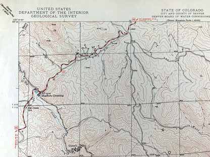 Antique Pine, Colorado 1948 US Geological Survey Topographic Map – Jefferson County, Glenelk, Ferndale, Riverview, Buffalo Creek, CO