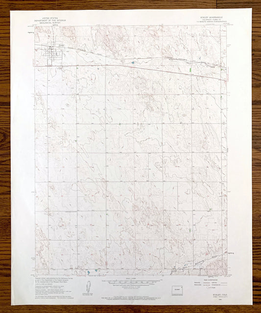 Antique Eckley, Colorado 1961 US Geological Survey Topographic Map – Yuma County, Chief Creek, North Fork Republican River, CO
