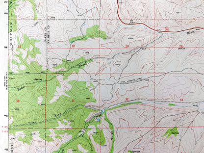 Antique Eldorado Pass, Oregon 1972 US Geological Survey Topographic Map – Baker, Malheur County, Whitman National Forest, OR