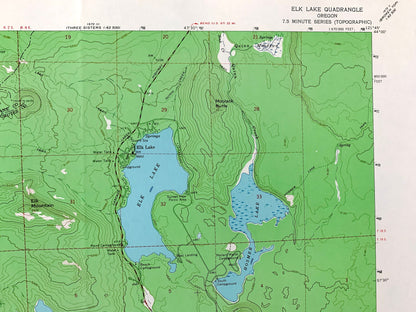 Antique Elk Lake, Oregon 1963 US Geological Survey Topographic Map – Lane, Deschutes County, Deschutes National Forest, Hosmer Lake, OR