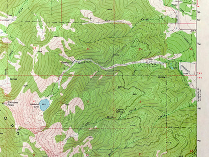 Antique Elkhorn Peak, Oregon 1972 US Geological Survey Topographic Map – Baker County, Whitman National Forest, Elkhorn Ridge, OR