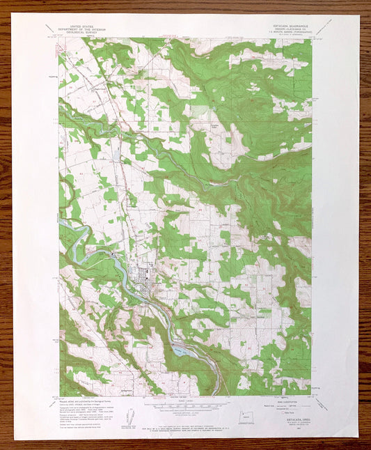 Antique Estacada, Oregon 1961 US Geological Survey Topographic Map – Clackamas County, Eagle Creek, Douglas Ridge, Currinsville, Faraday, OR