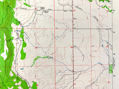 Antique Fitzwater Point, Oregon 1964 US Geological Survey Topographic Map – Lake County, Fremont National Forest, OR