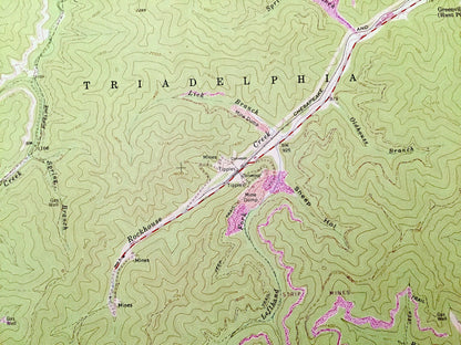 Antique Man, West Virginia 1963 US Geological Survey Topographic Map – Mingo, Logan County, Magnolia, Mountain View, Hampden, Tamcliff, WV