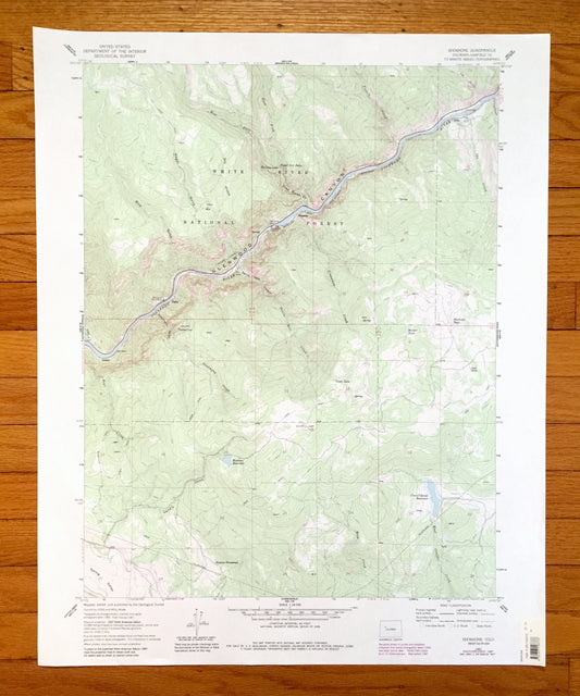 Antique Shoshone, Colorado 1961 US Geological Survey Topographic Map – White River National Forest, Glenwood Canyon, Colorado River, CO