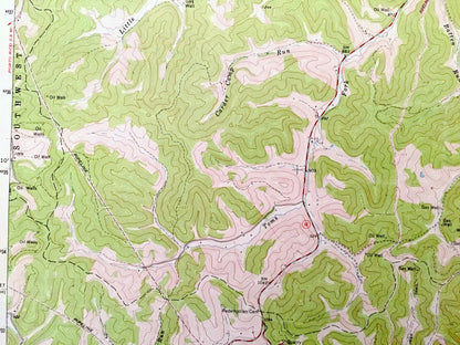 Antique New Milton, West Virginia 1965 US Geological Survey Topographic Map –  Lewis, Doddridge County, Cove, Freemans Creek, Leopold, WV