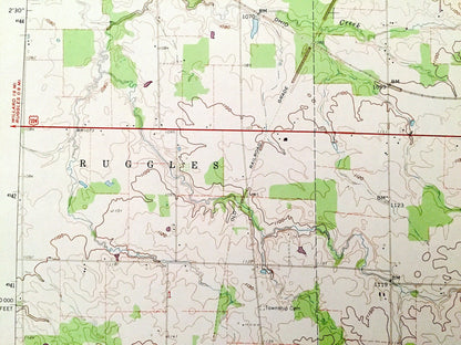 Antique Nova, Ohio 1960 US Geological Survey Topographic Map – Ashland, Lorain, Huron County, Ruggles, Troy, New London, Rochester, OH