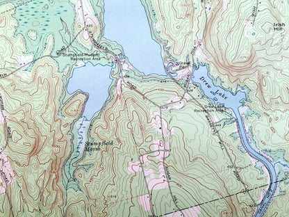 Antique Hopkinton, New Hampshire 1967 US Geological Survey Topographic Map – Merrimack, Hillsborough County, Contoocook, Everett Lake, NH