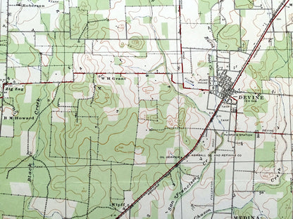 Antique Natalia, Texas 1929 US Geological Survey Topographic Map – Medina, Frio, Bexar, Atascosa County, Lytle, Devine, Bigfoot, Moore, TX