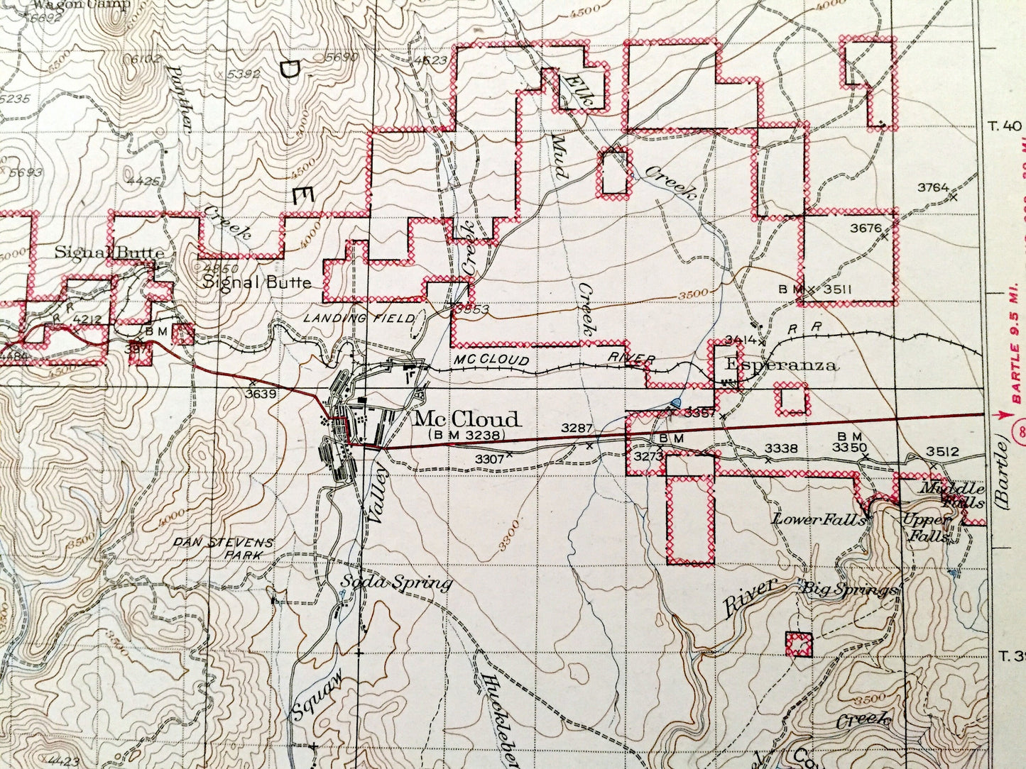 Antique Dunsmuir, California 1935 US Geological Survey Topographic Map – Mt Shasta, Siskiyou County, Trinity Range, Weed, McCloud, Cascade