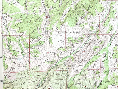 Antique The Seven Hermits, Colorado 1962 US Geological Survey Topographic Map – White River National Forest, Eagle County, Rockies, 7, CO