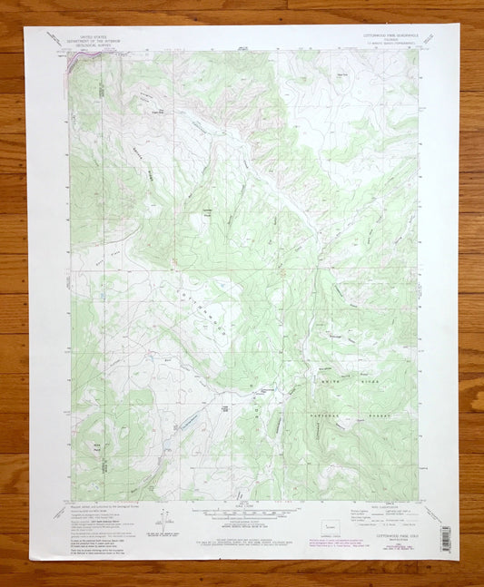 Antique Cottonwood Pass, Colorado 1961 US Geological Survey Topographic Map – White River National Forest, Eagle County, Garfield County, CO