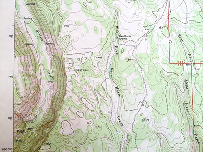 Antique Broken Rib Creek, Colorado 1974 US Geological Survey Topographic Map – White River National Forest, Garfield County, Deep Creek, CO