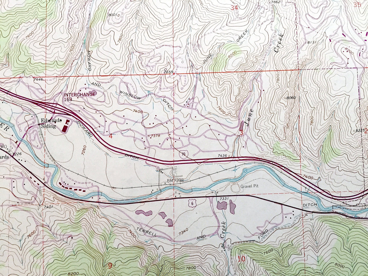 Antique Edwards, Colorado 1962 US Geological Survey Topographic Map – White River National Forest, Eagle County, Rockies, Eagle River, CO