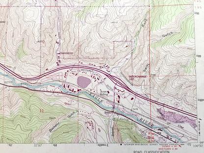 Antique Edwards, Colorado 1962 US Geological Survey Topographic Map – White River National Forest, Eagle County, Rockies, Eagle River, CO