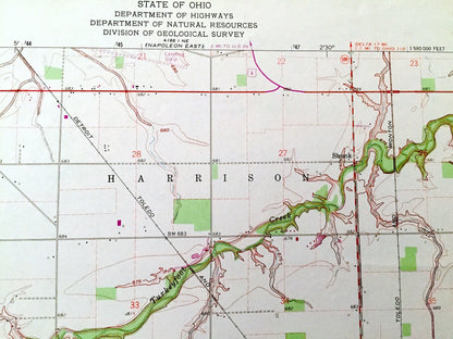 Antique Malinta, Ohio 1960 US Geological Survey Topographic Map – Holgate, Marion, Monroe, Elery, Flatrock, Napoleon, Shunk, Grelton OH