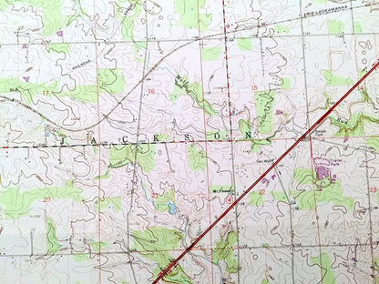 Antique Polk, Ohio 1961 US Geological Survey Topographic Map – Ashland, Medina, Wayne County, Redhaw, Perry, Montgomery, Cinnamon Lake, OH