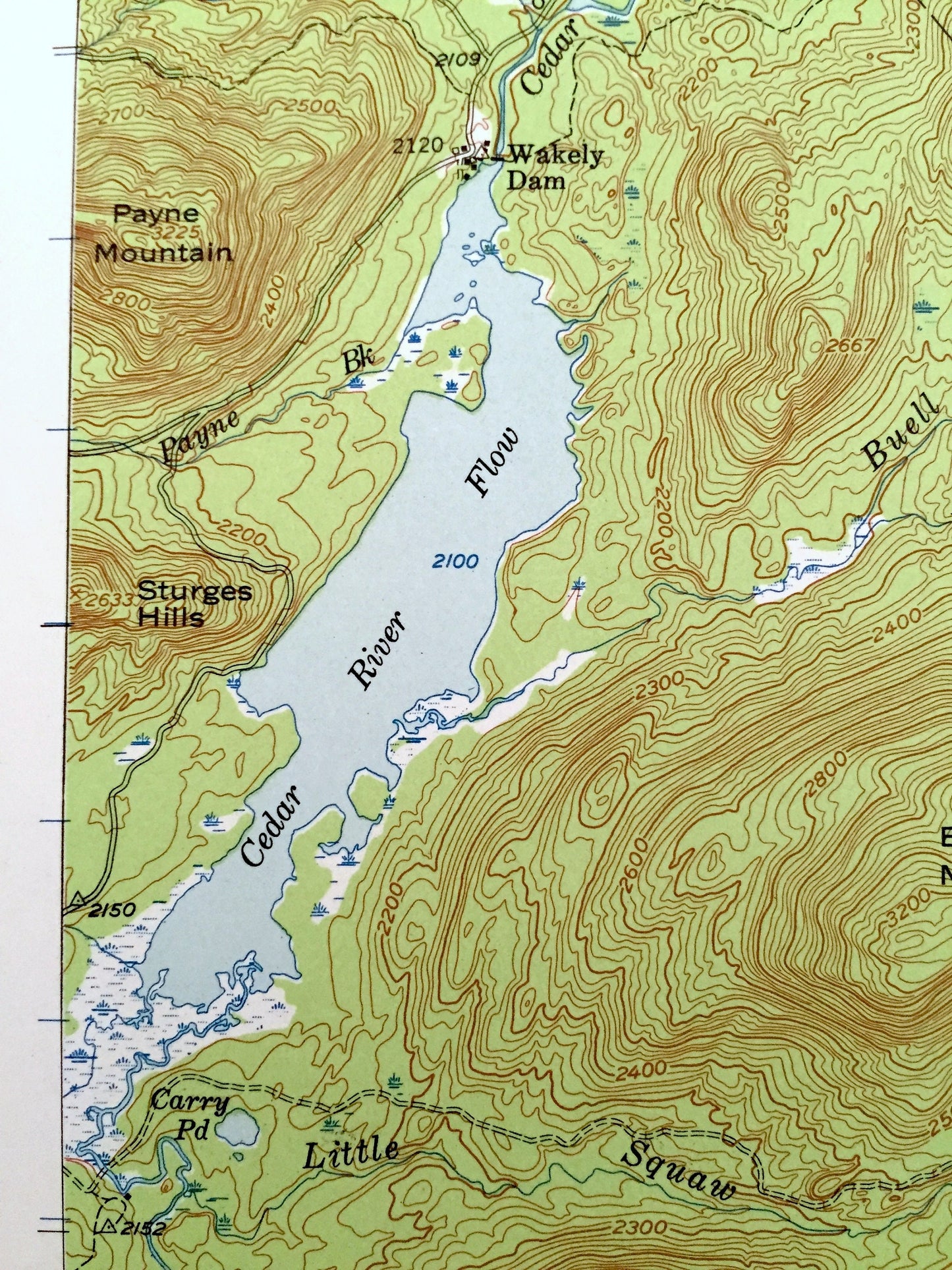 Antique Indian Lake, New York 1954 US Geological Survey Topographic Map – Adirondacks, Pleasant Lake, Wells, Sabael, Hamilton County, Cedar