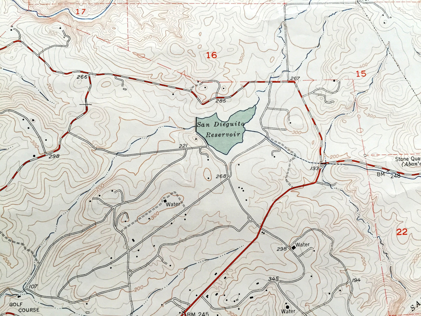 Antique Rancho Santa Fe, California 1949 US Geological Survey Topographic Map – San Diego County, San Dieguito, Los Encenitos, Harmony Grove