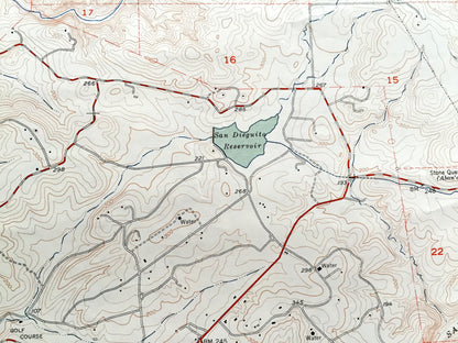 Antique Rancho Santa Fe, California 1949 US Geological Survey Topographic Map – San Diego County, San Dieguito, Los Encenitos, Harmony Grove