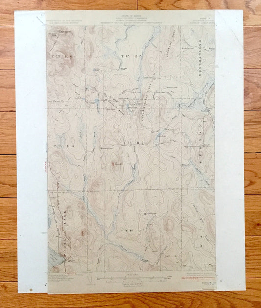 Antique Portage, Maine 1931 US Geological Survey Topographic Map – Westmanland, Perham, Wade, Hanford, Portage Lake, Aroostook County, ME