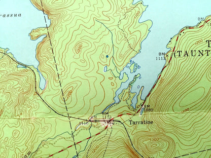 Antique Brassua Lake, Maine 1957 US Geological Survey Topographic Map – Moosehead Lake, Indian Pond, Tomhegan, Rockwood, Misery, Sapling, ME