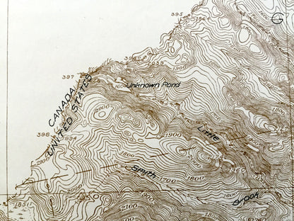 Antique Skinner, Maine 1928 US Geological Survey Topographic Map – Franklin, Somerset County, Beattie, Lowellton, Forsythe, Holeb, Appleton