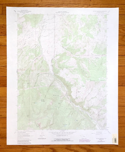 Antique Suicide Mountain, Colorado 1962 US Geological Survey Topographic Map – White River National Forest, Eagle County, Rockies, CO