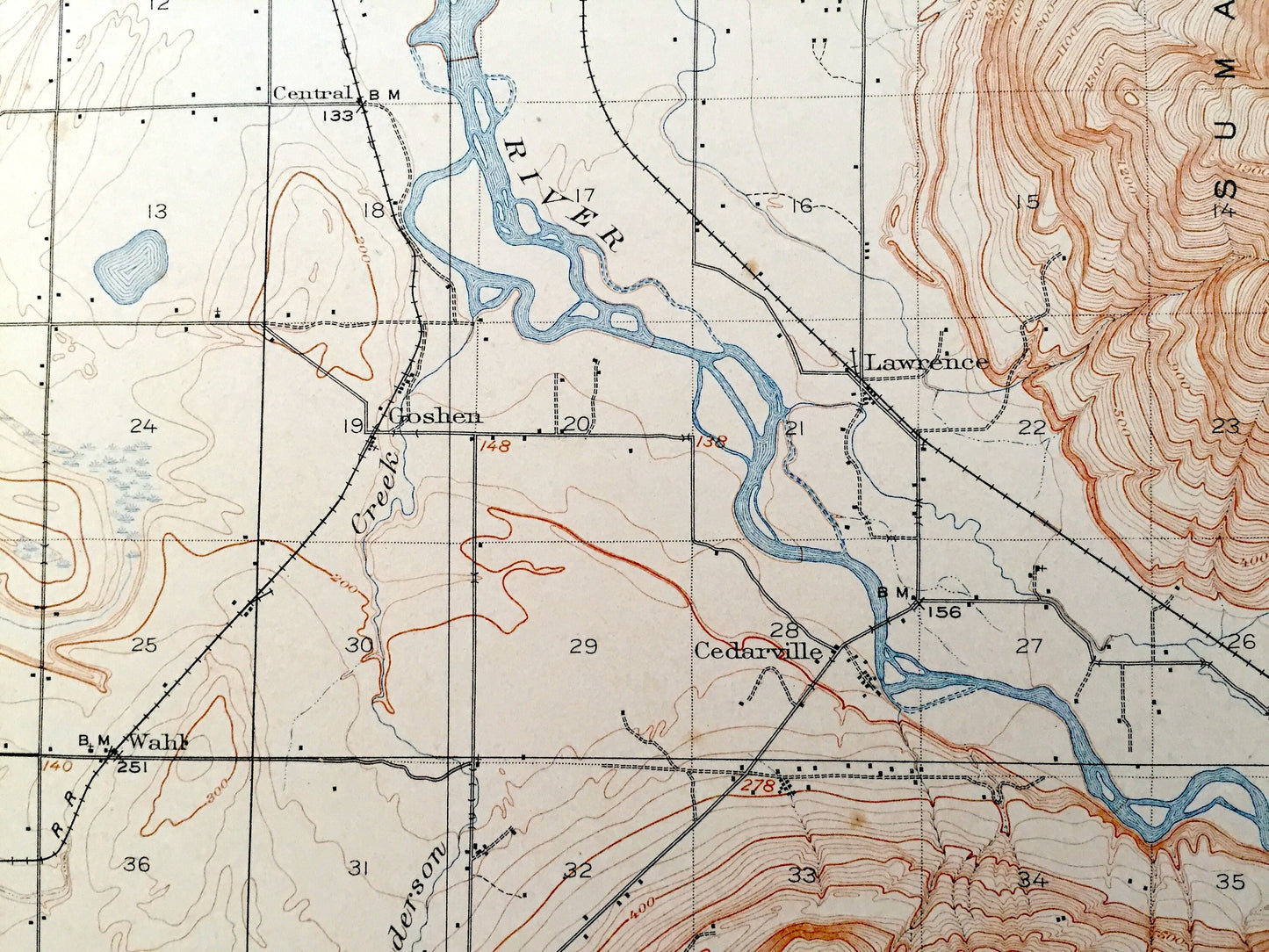 Antique Sumas, Washington 1908 US Geological Survey Topographic Map – Whatcom County, Bellingham, Lynden, Everson, Nooksak River, Lake, WA