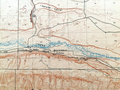Antique Red Rock, Washington 1911 US Geological Survey Topographic Map – Grant County, Royal City, Crab Creek, Saddle Mountains, WA