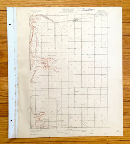 Antique Quincy, Washington 1910 US Geological Survey Topographic Map – Grant County, Babcock Ridge, The Potholes, Evergreen Reservoir, WA