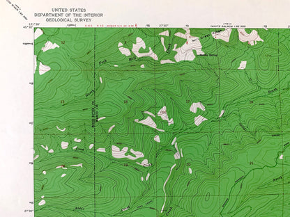 Antique Fivemile Butte, Oregon 1962 US Geological Survey Topographic Map – Hood River, Wasco County, Mt Hood National Forest, OR