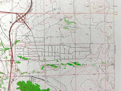 Antique Pikeview, Colorado 1961 US Geological Survey Topographic Map – El Paso County, Edgerton, Breed, Woodmen, Papeton, Wilsons Ranch, CO